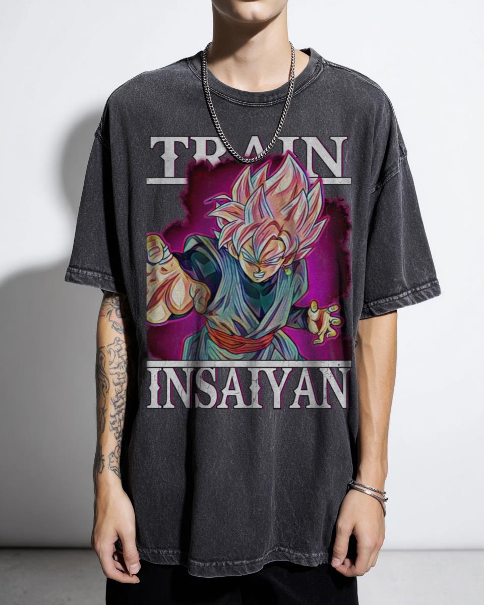 Train Insaiyan Goku Black Rose DBZ Gym T-Shirt - Dragon Ball Super Villain Fitness