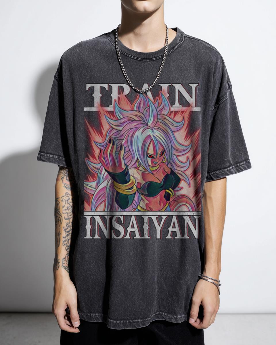 Train Insaiyan Majin Android 21 Dragon Ball Z Gym Tee