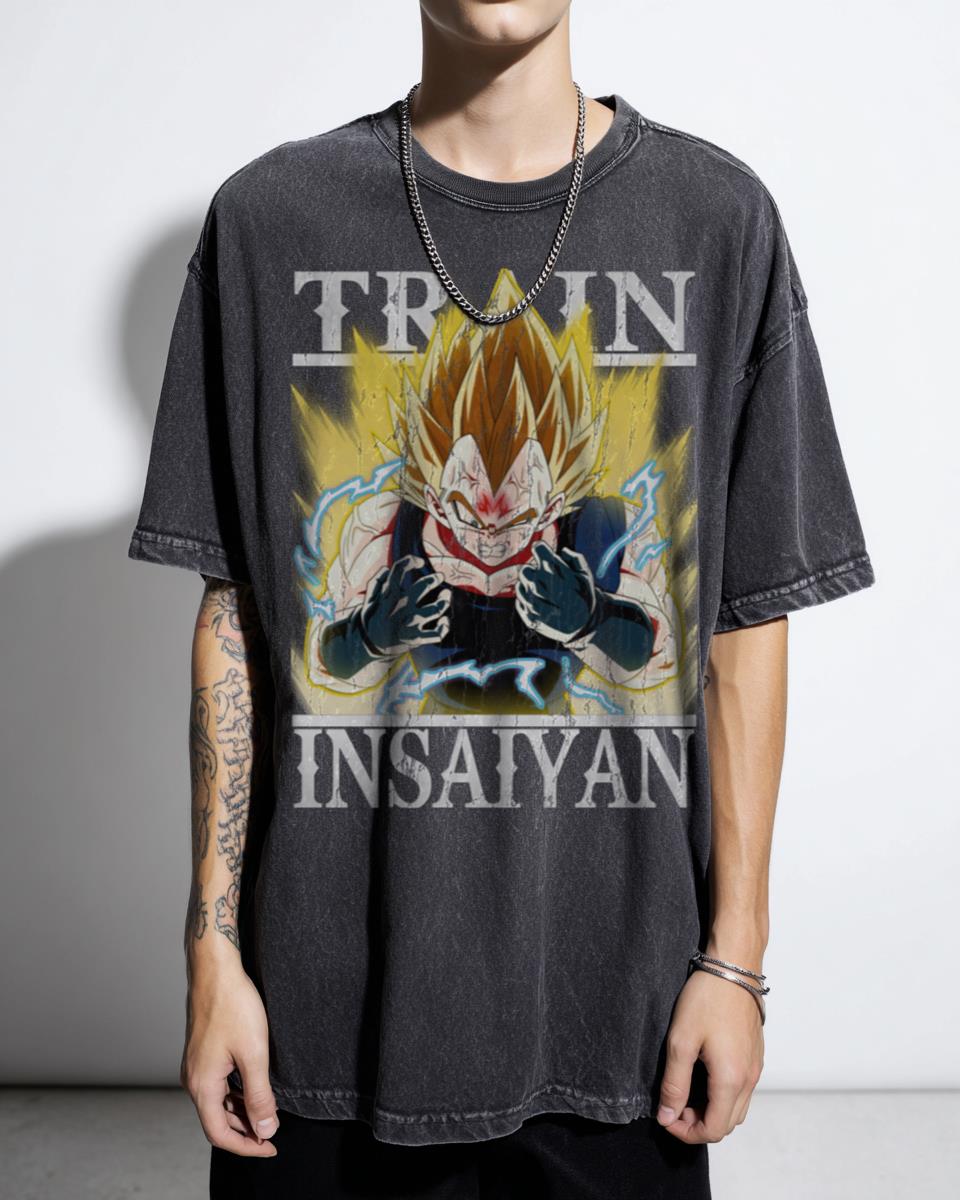 Train Insaiyan Majin Vegeta T-Shirt - Dragon Ball Z Gym Fitness Anime
