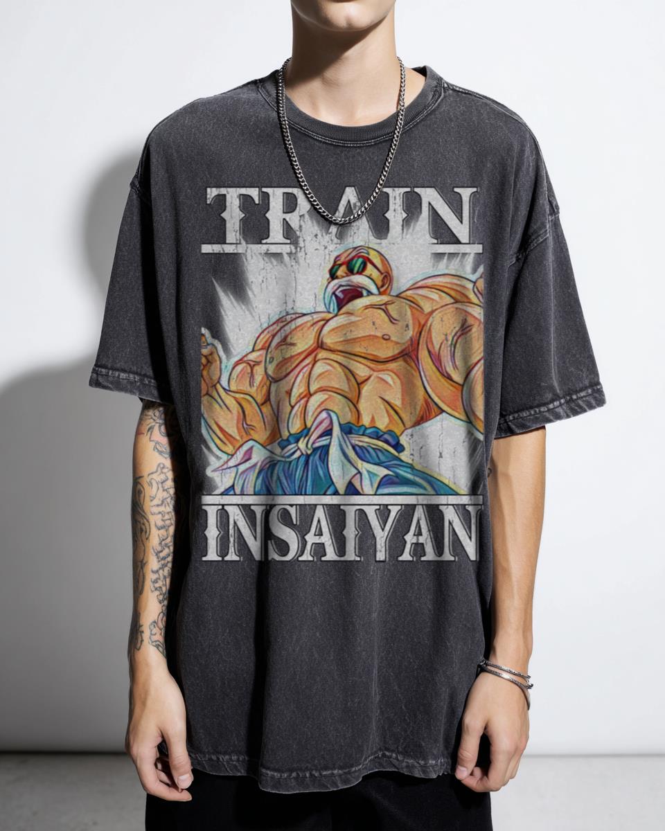 Train Insaiyan Master Roshi Anime T-Shirt - Dragon Ball Z Gym Fitness