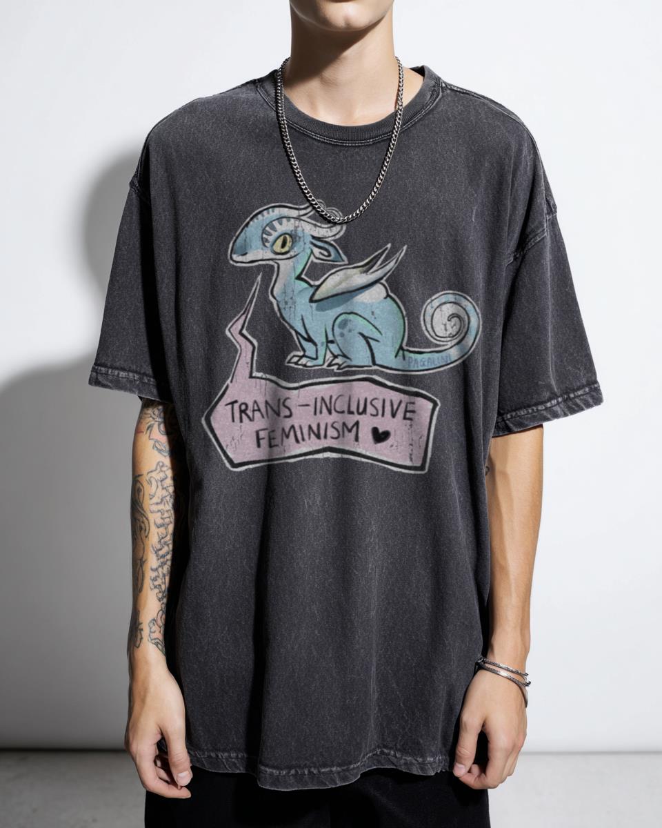 Trans-Inclusive Feminism Dragon T-Shirt | LGBTQ+ Rights Ally Tee