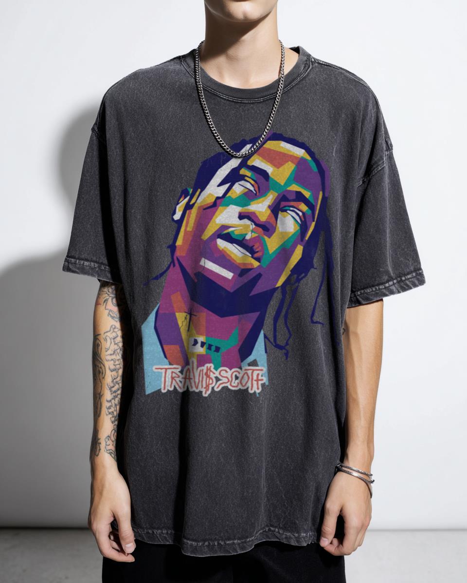 Travis Scott Rap Music Fan Art T-Shirt - Hip Hop Concert Wear