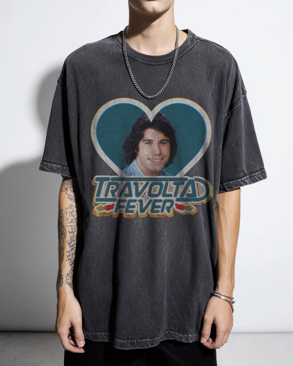 Travolta Fever John Travolta Disco T-Shirt - Saturday Night Fever 70s Retro
