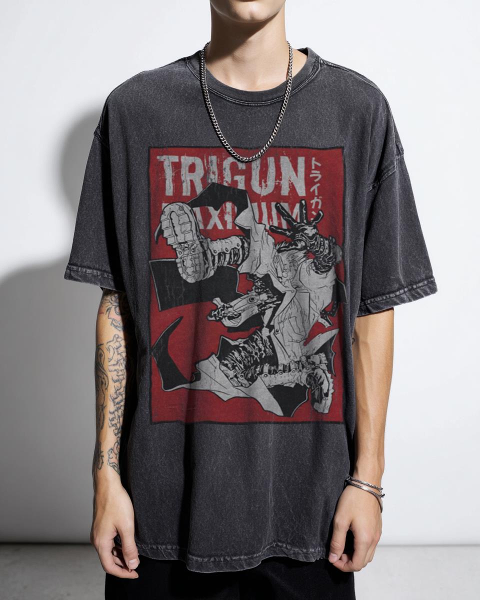 Trigun Maximum Stampede Style T-Shirt | Vash The Stampede Anime Tee