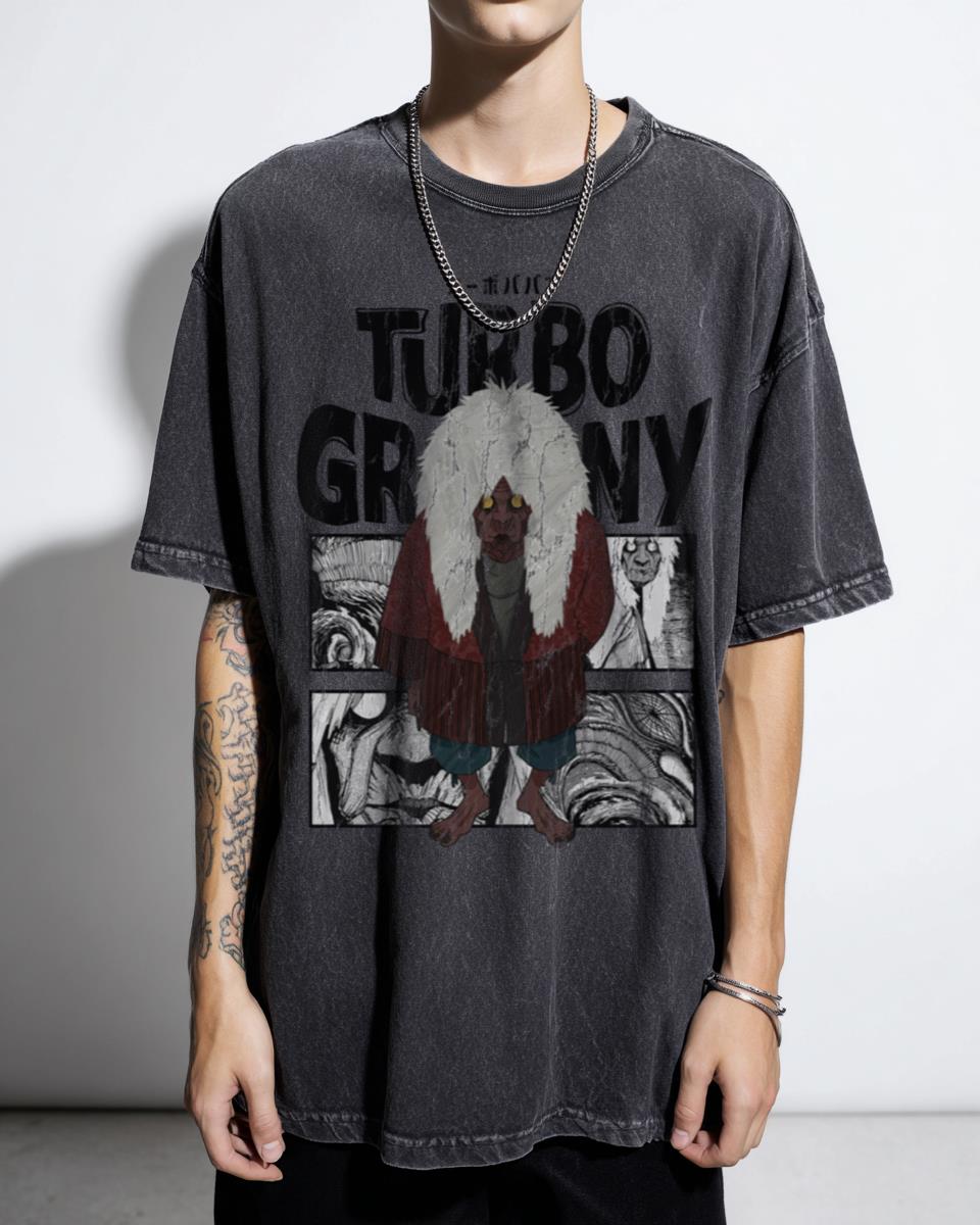 Turbo Granny Dandadan Anime Manga T-Shirt - Shonen Supernatural Comedy Unisex