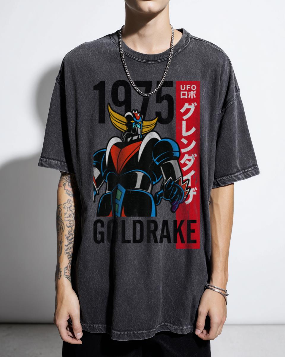 UFO Robot Goldrake 1975 Anime Fanart T-Shirt - Vintage Mecha Duke Fleed