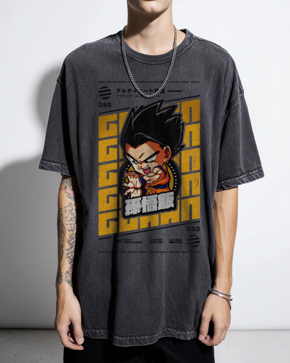 Ultimate Gohan Chibi Neon Dragon Ball T-Shirt - Son Gohan Anime Manga Fan Merch