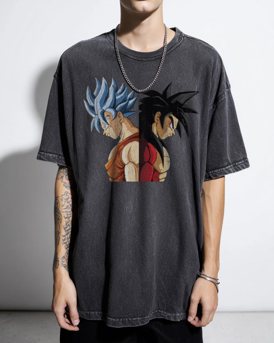 Ultra Instinct Goku Mastered & Goku Black T-Shirt - Dragon Ball Super Anime Duo