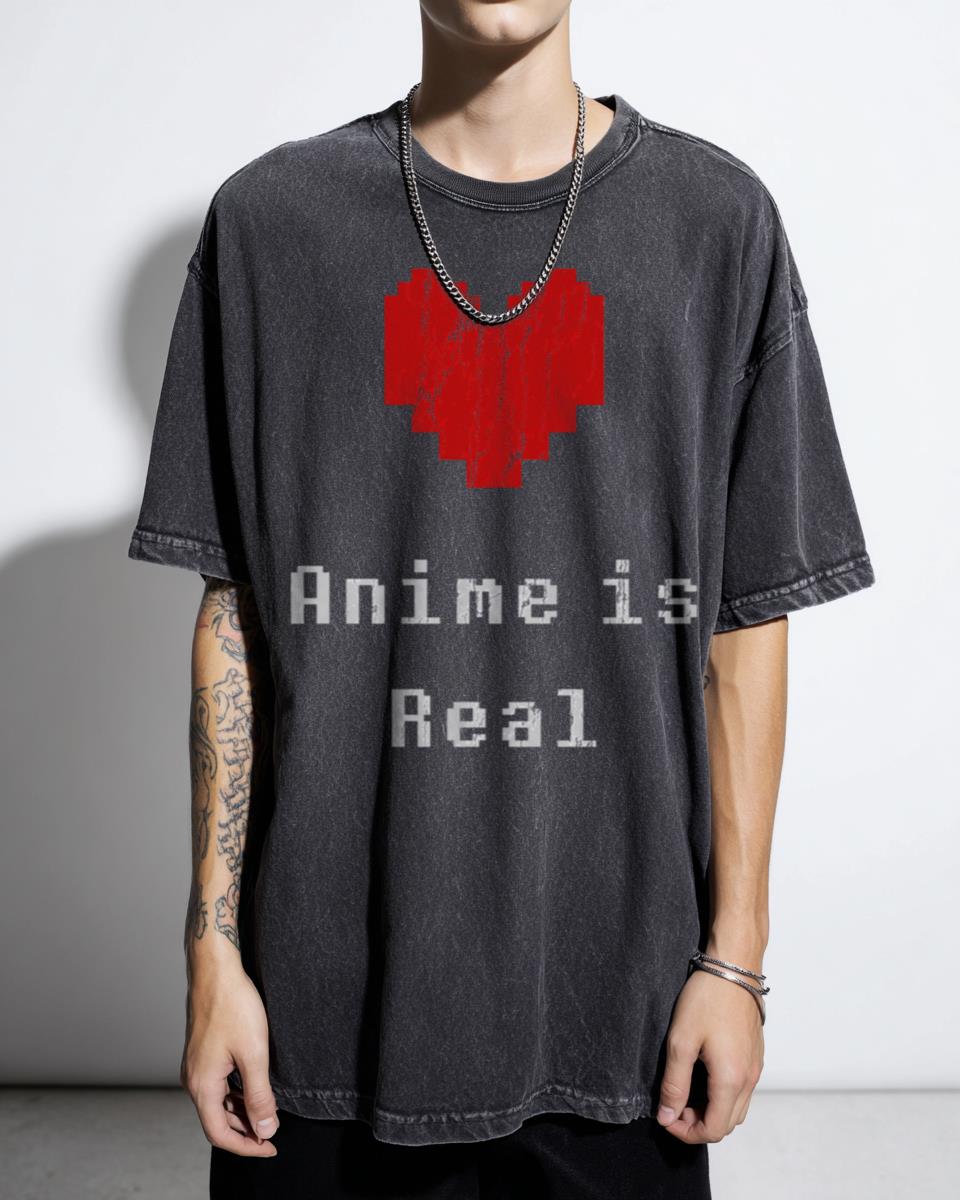 Undertale 'Anime is Real' Alphys & Undyne Meme T-Shirt - Gaming Fan Unisex Tee