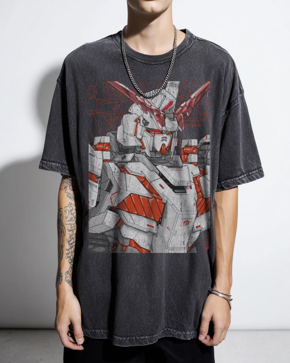 Unicorn Gundam Mecha Anime T-Shirt - Futuristic Sci-Fi Robot Art Design