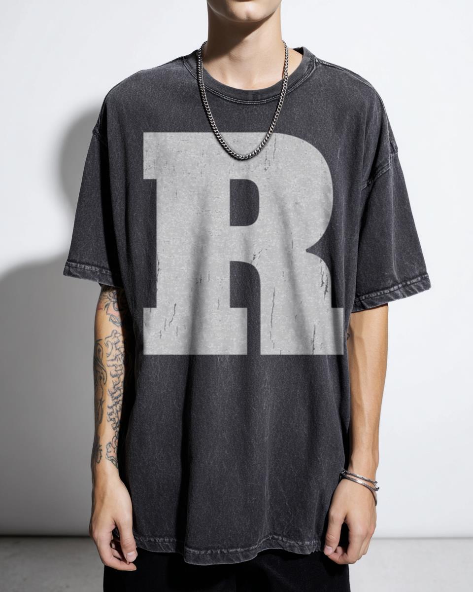 Uppercase Letter R Alphabet Monogram T-Shirt - Capital Initial Type