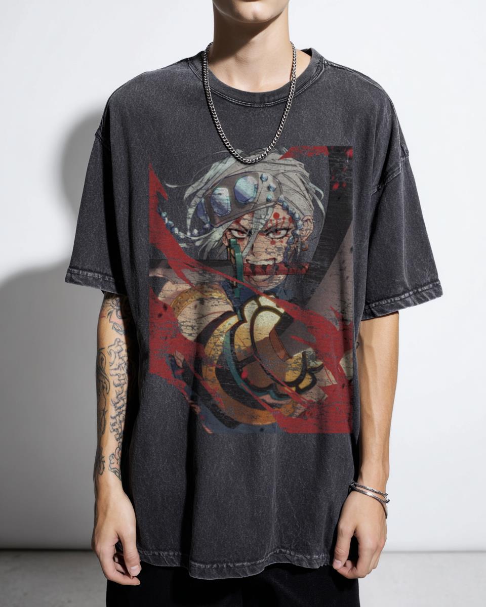 Uzui Tengen Bloody T-Shirt | Demon Slayer Hashira Anime Tee