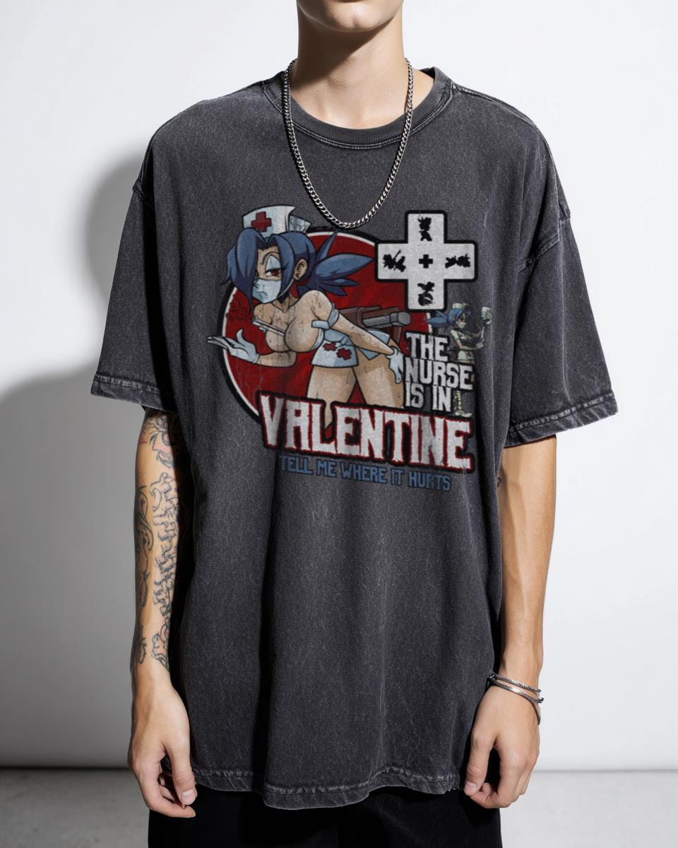 Valentine Skullgirls T-Shirt | Fighting Game Anime Character Tee