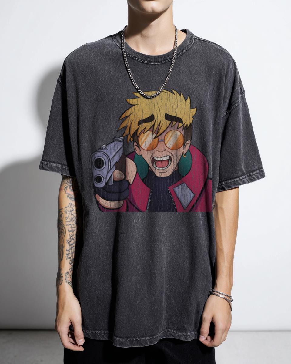 Vash Stampede T-Shirt | Trigun Anime Sci-Fi Western Tee