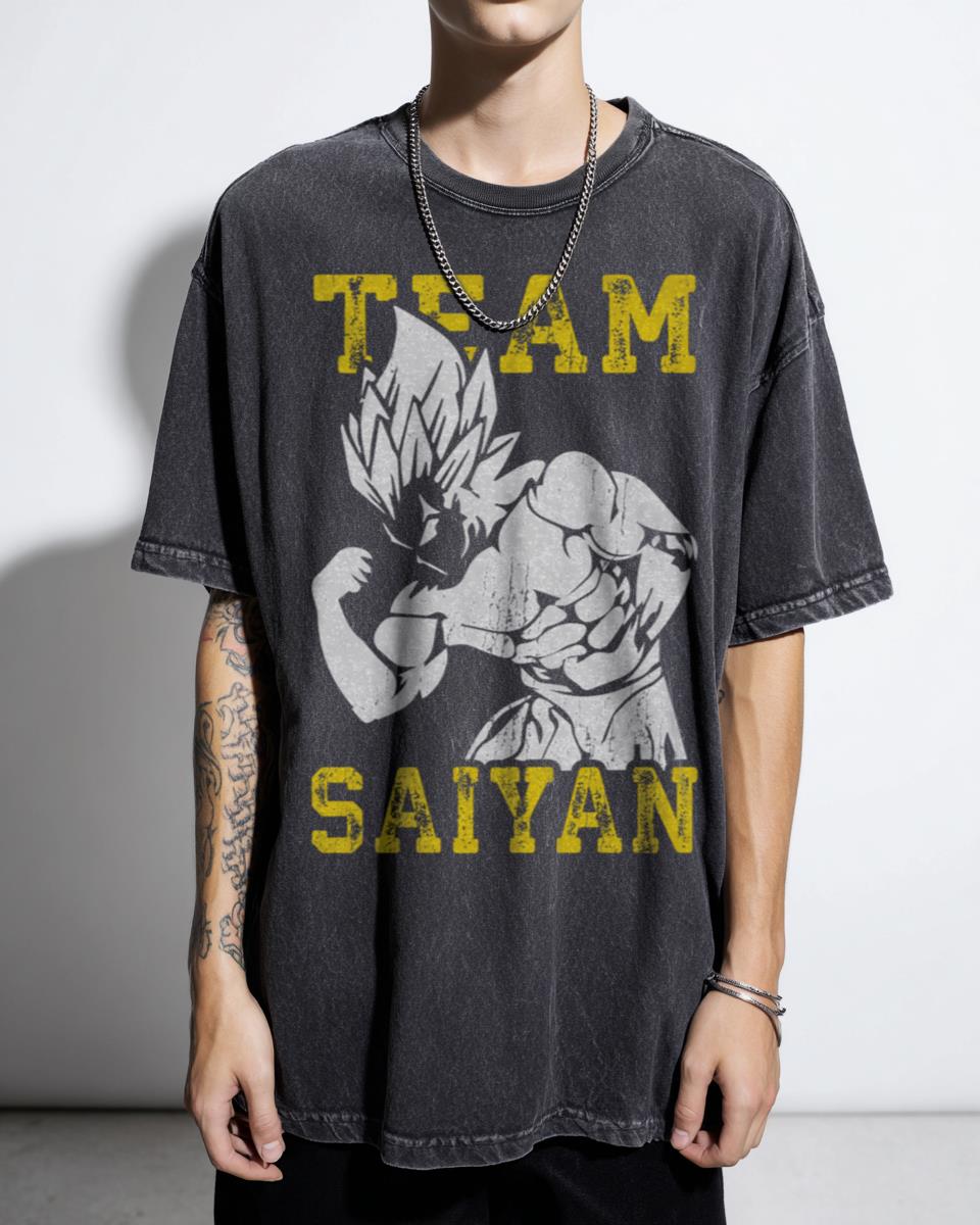 Vegeta Flexing Team Saiyan Anime T-Shirt - Dragon Ball Z Workout Fitness Bodybuilding Unisex