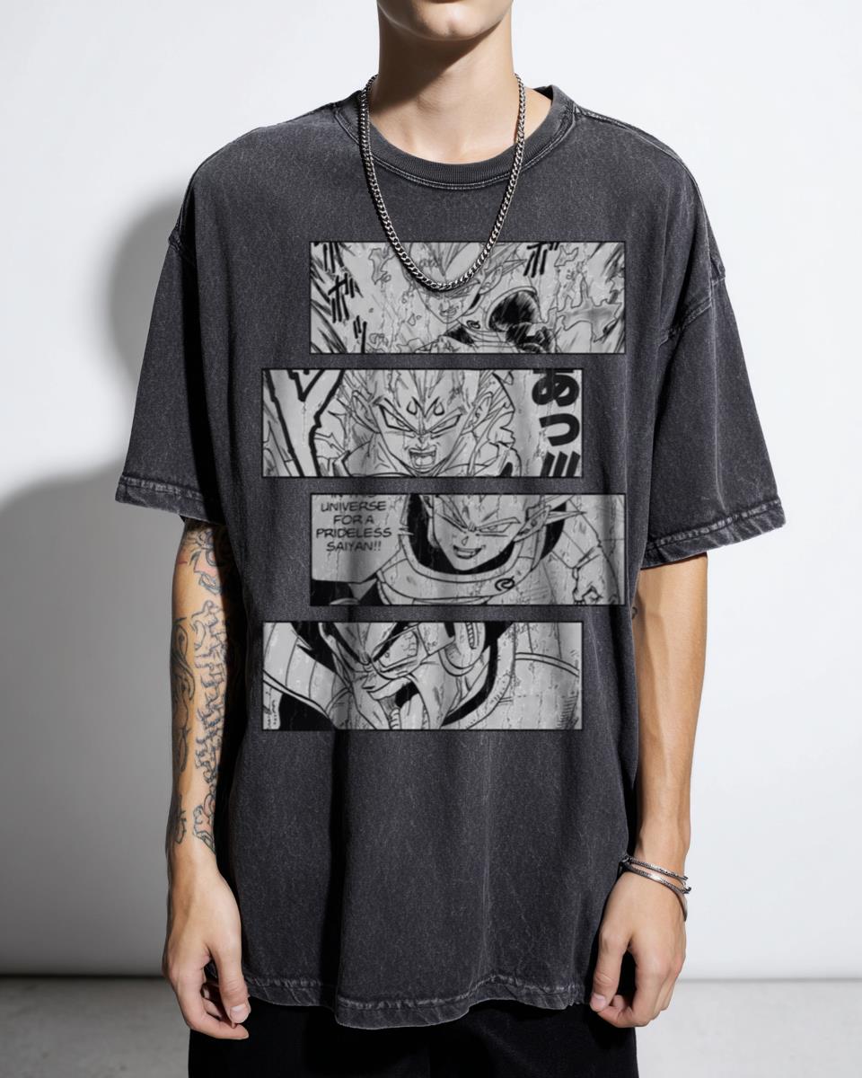Vegeta Manga Panel Stripe Design Dragon Ball Z T-Shirt - Anime Fan Unisex