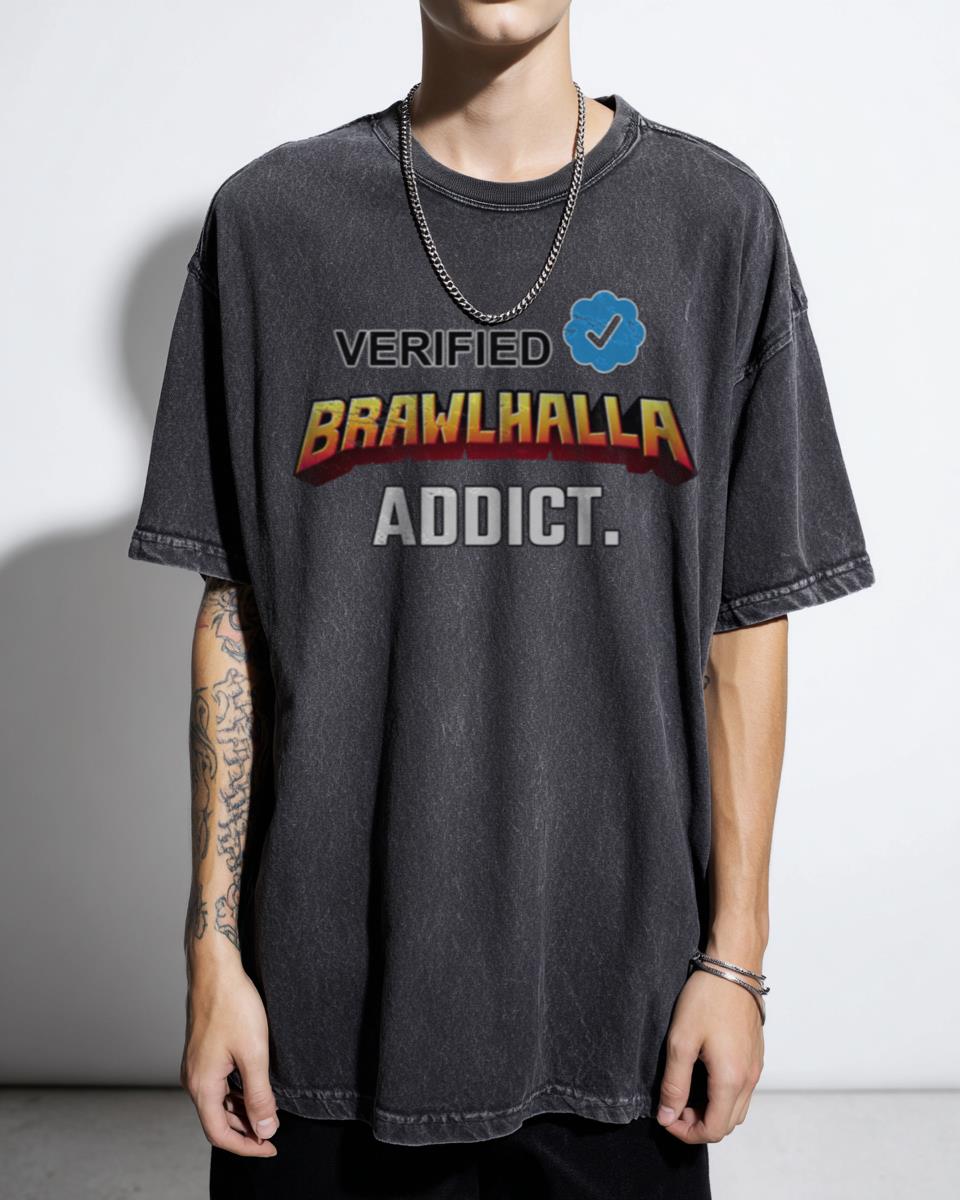 Verified Brawlhalla ADDICT T-Shirt | Funny Gamer Graphic Tee