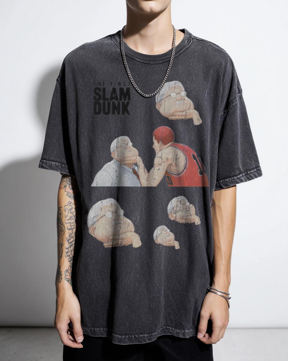 Vintage Anzai Sensei The First Slam Dunk T-Shirt - 80s 90s Retro Manga Anime Tee