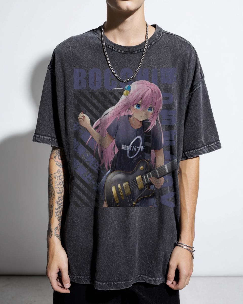 Vintage Bocchi The Rock Anime T-Shirt - Hitori Goto Manga Fan