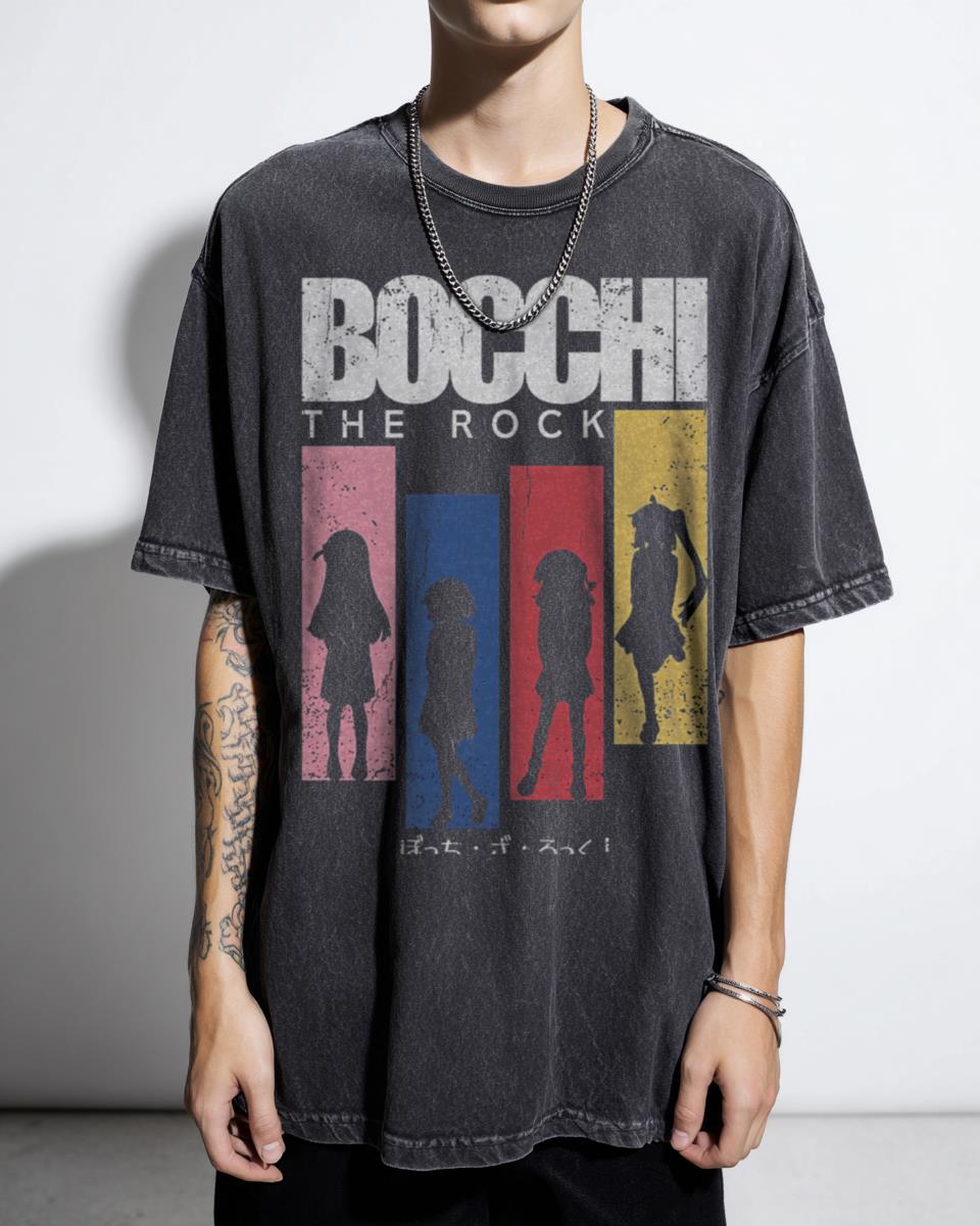 Vintage Bocchi The Rock Anime T-Shirt - Hitori Goto Manga Fan