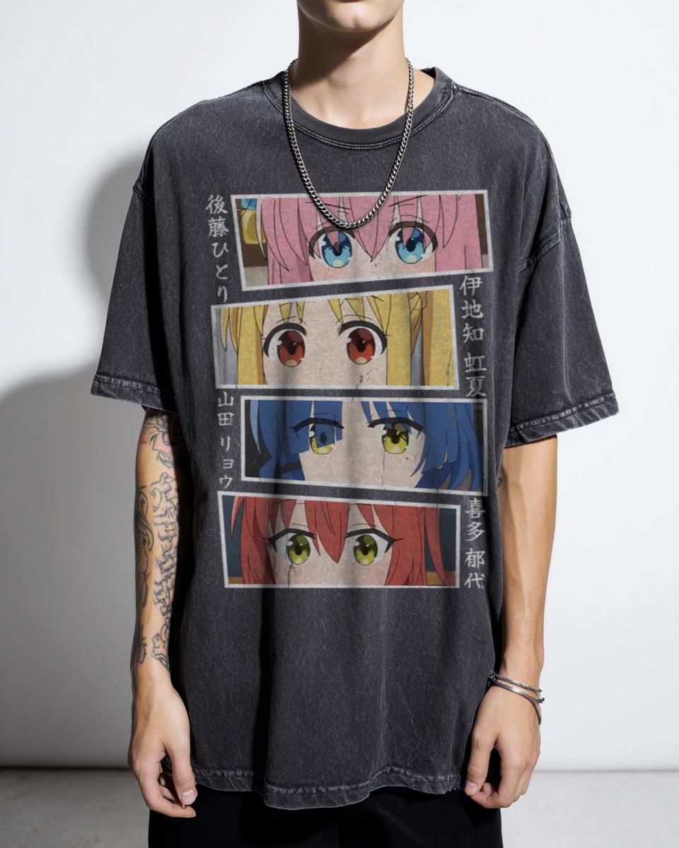 Vintage Bocchi The Rock Anime T-Shirt - Hitori Goto Manga Fan
