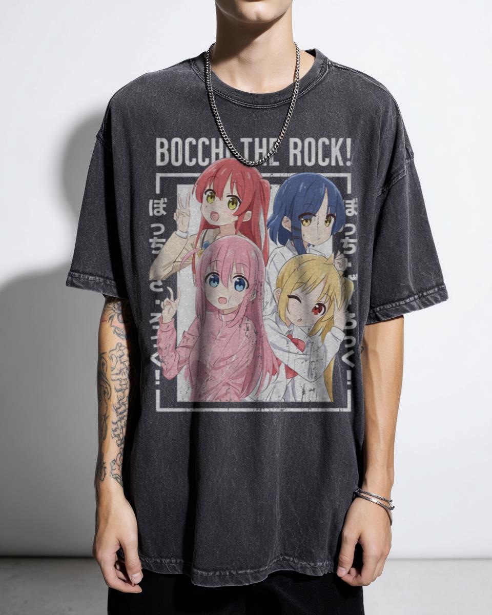 Vintage Bocchi The Rock Anime T-Shirt - Hitori Goto Manga Fan