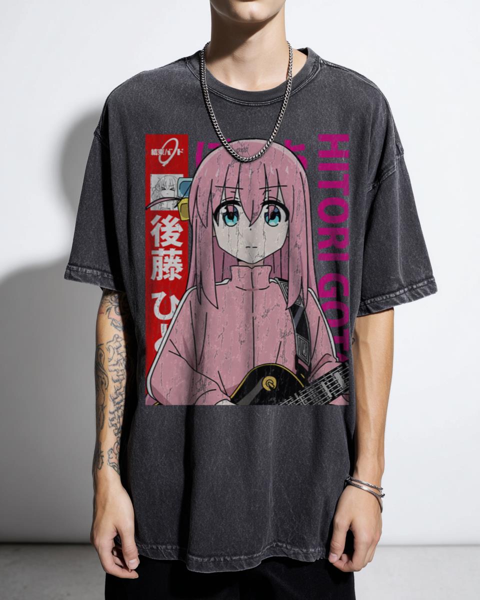Vintage Bocchi The Rock Anime T-Shirt - Hitori Goto Manga Fan