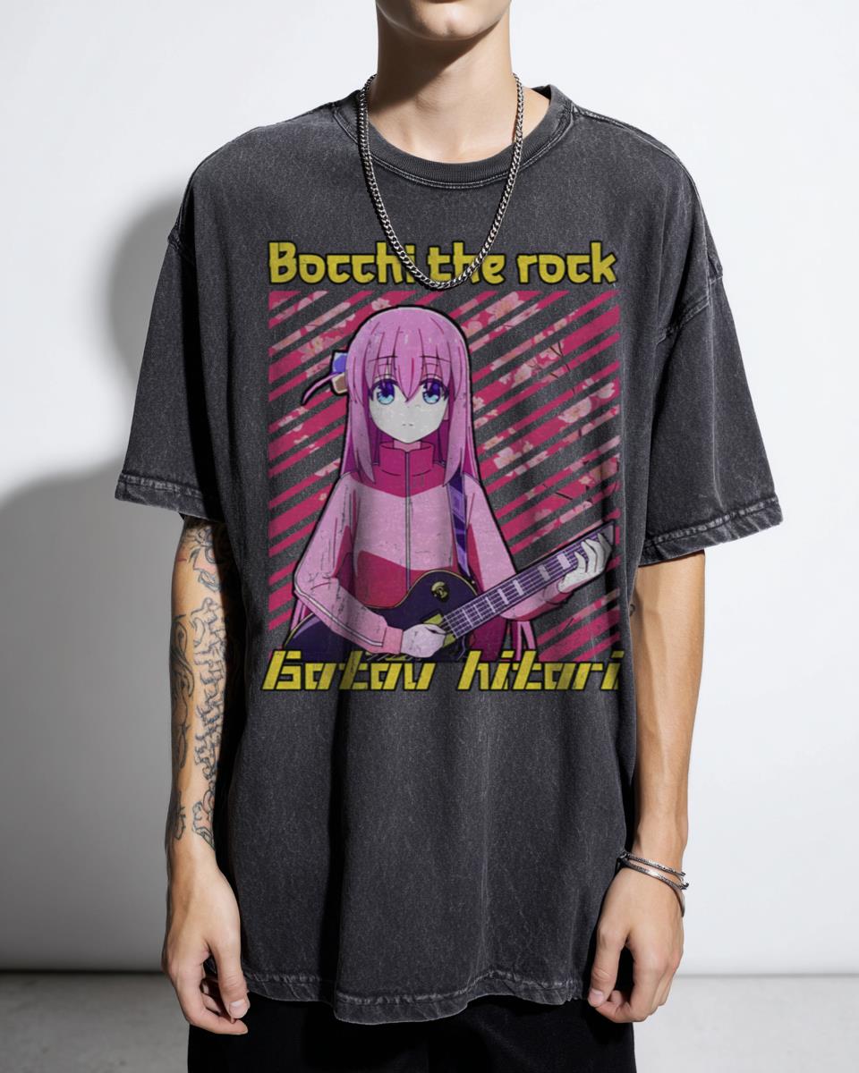 Vintage Bocchi The Rock Anime T-Shirt - Hitori Goto Manga Fan
