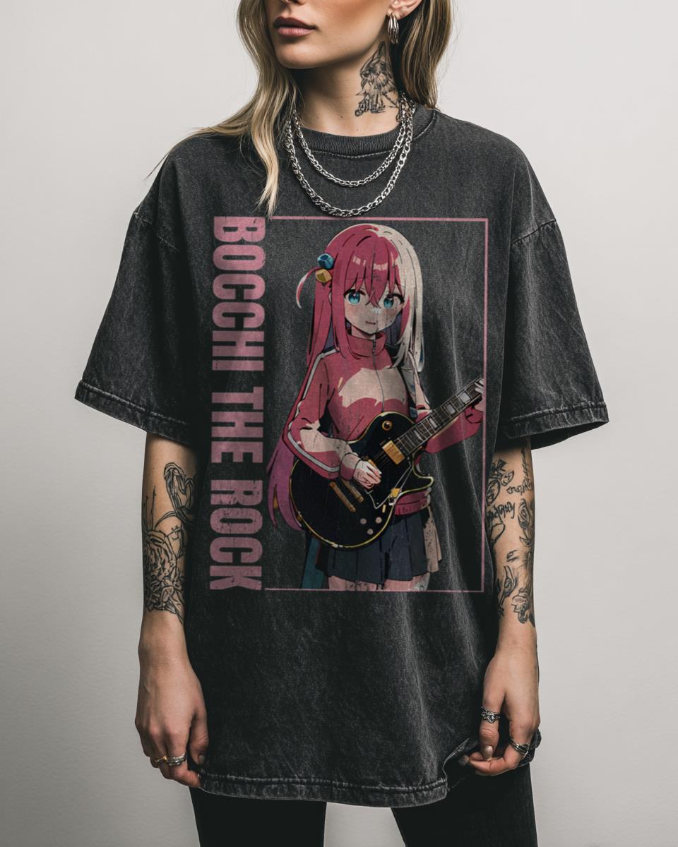 Vintage Bocchi The Rock Anime T-Shirt – Hitori Goto Manga Fan