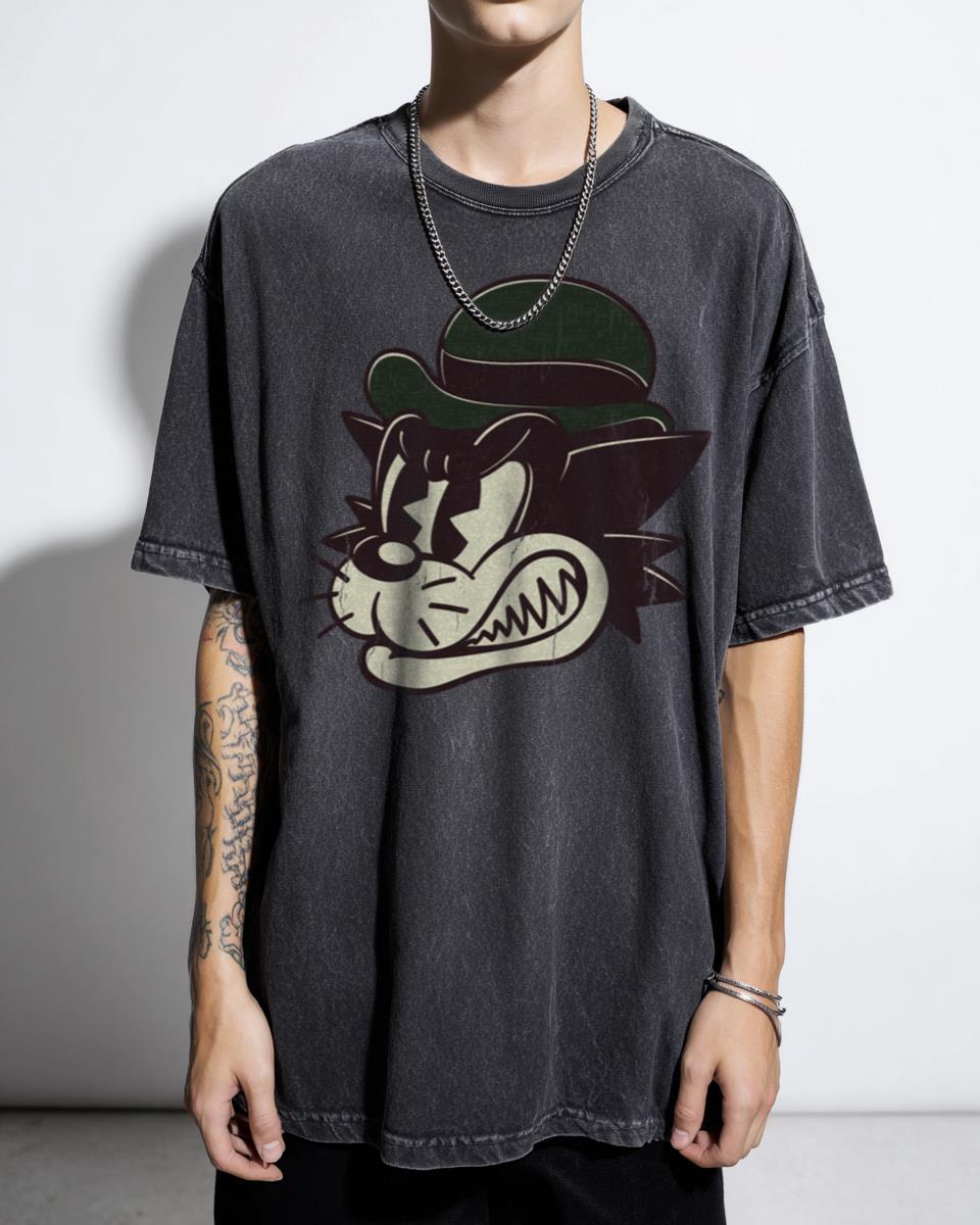 Vintage Cartoon Cat Character T-Shirt - 1920s 1930s Retro Toon Art