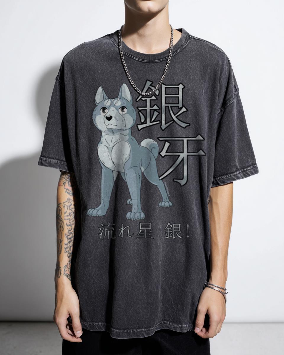 Vintage Ginga Nagareboshi Gin 'Gin' Anime T-Shirt - Silver Fang Akita Inu