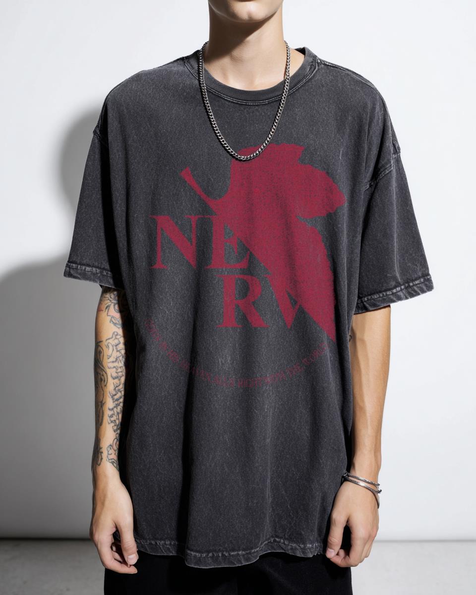 Vintage Nerv Logo T-Shirt | 90s Evangelion Anime Fan