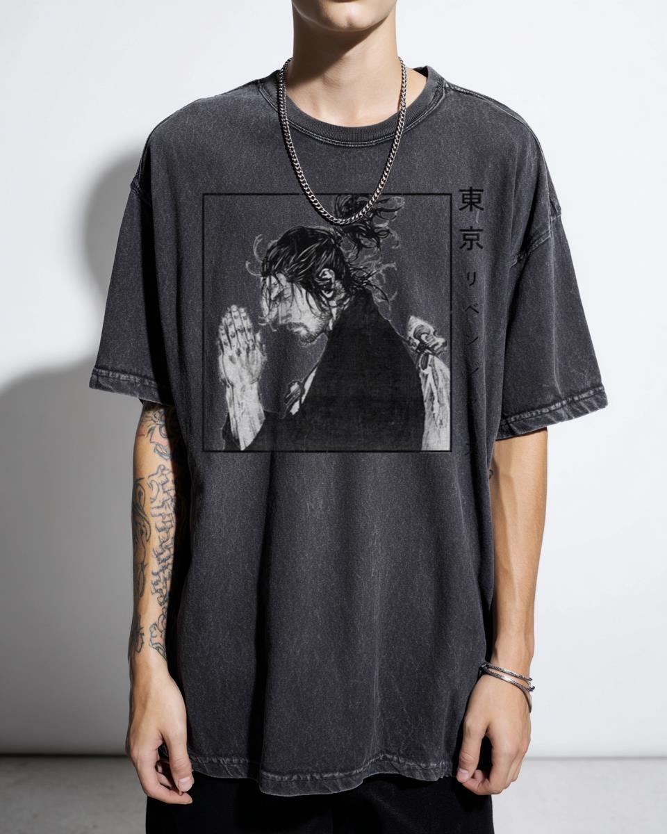 Vintage Photograph Vagabond Musashi Miyamoto T-Shirt - Samurai Manga Anime