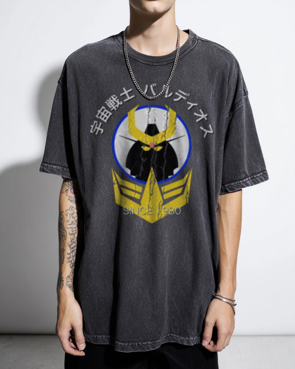 Vintage Space Warrior Baldios Mecha Anime T-Shirt - 70s Japanese Robot Fan