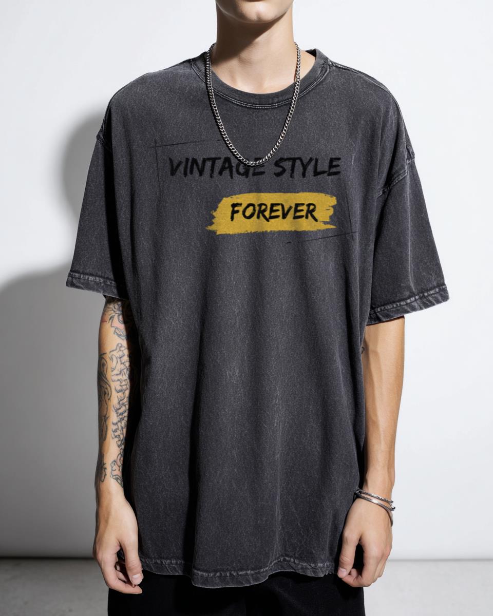 Vintage Style Forever Throwback Cool Timeless Aesthetic T-Shirt - Classic Fashion Elderly Unisex