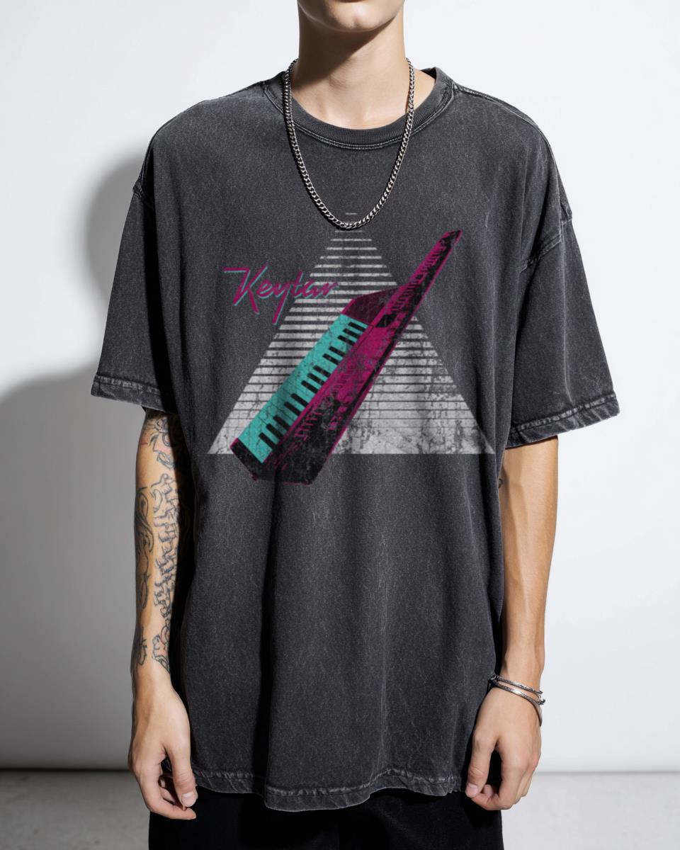 Vintage Synthwave Keytar T-Shirt | 80s Retro Music Outrun Tee