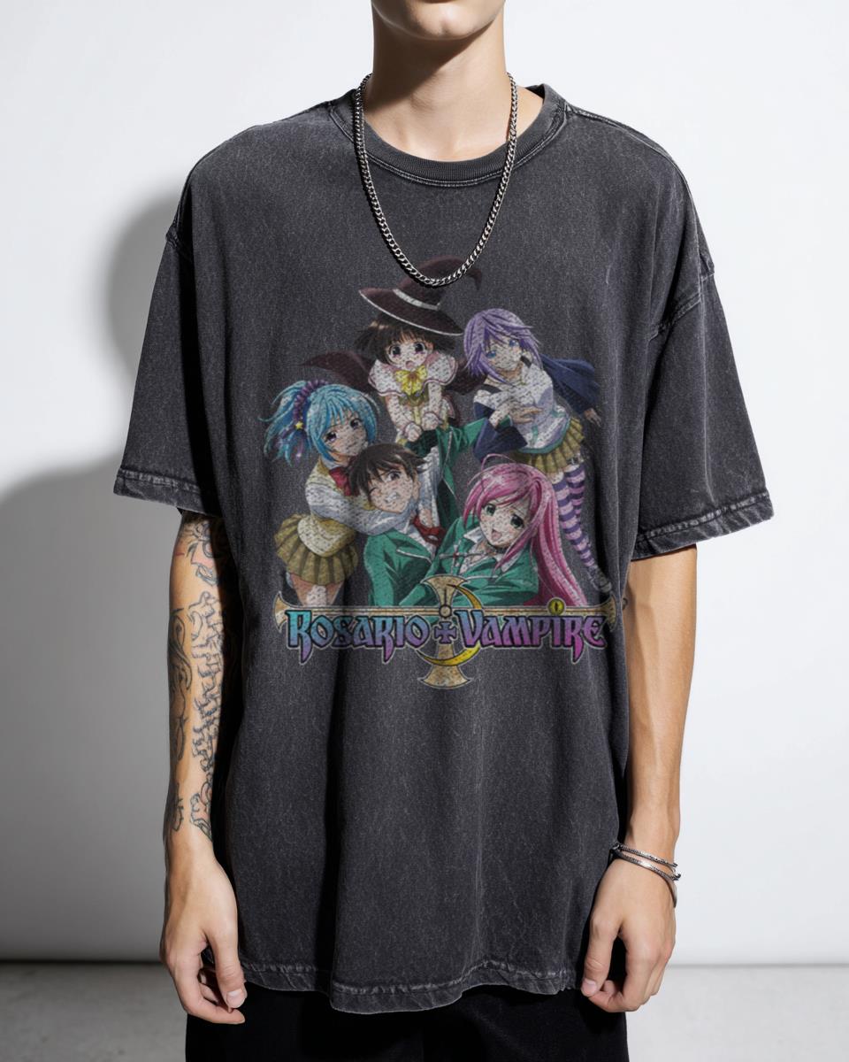 Vintage Vampire Anime T-Shirt | Rosario Fan Art Graphic Tee