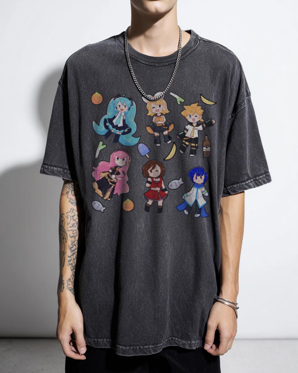 Vocaloid Chibi Chaos T-Shirt | Hatsune Miku Anime Tee