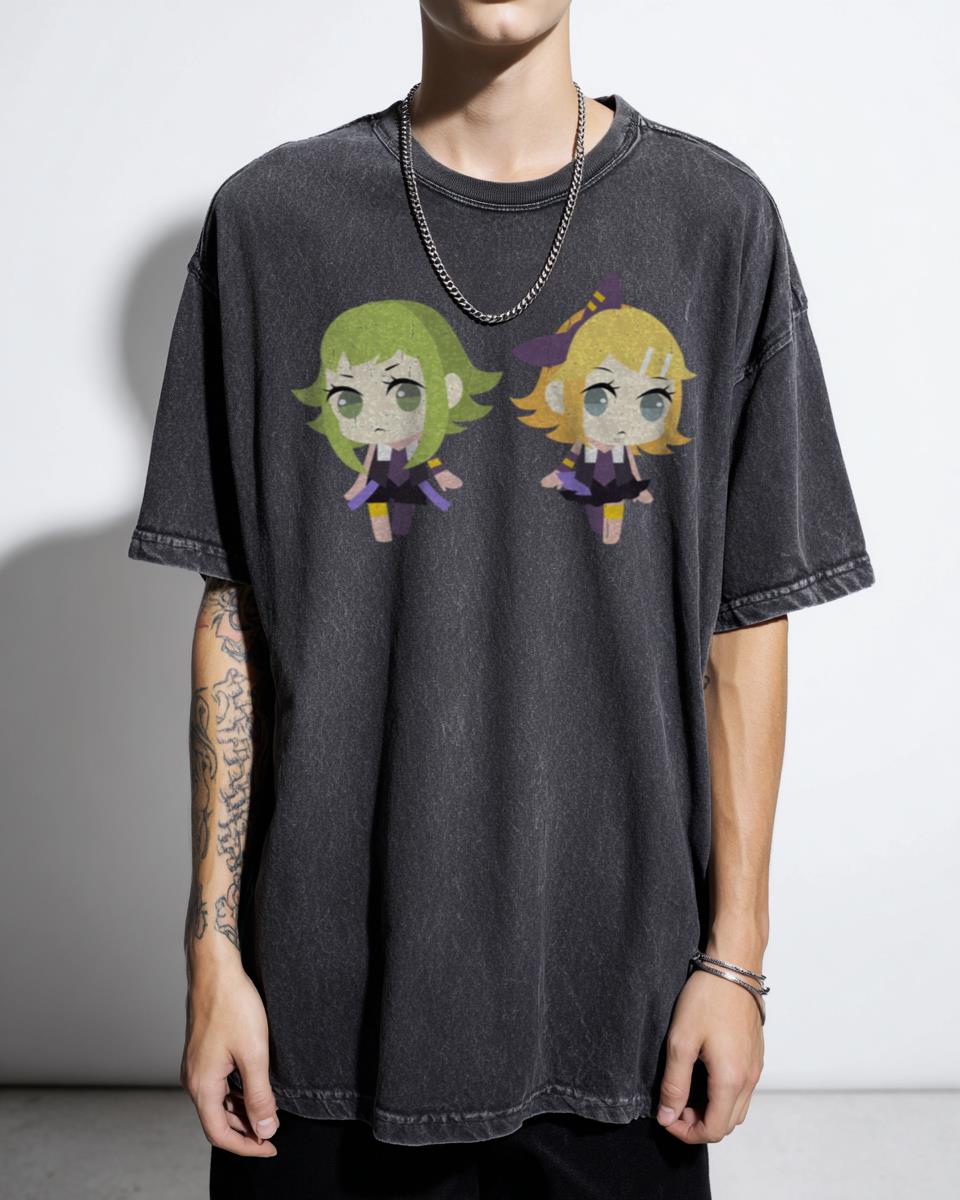 Vocaloid LUVORATORRRRRY Gumi & Rin Anime Music T-Shirt - Japanese Fan Apparel Unisex
