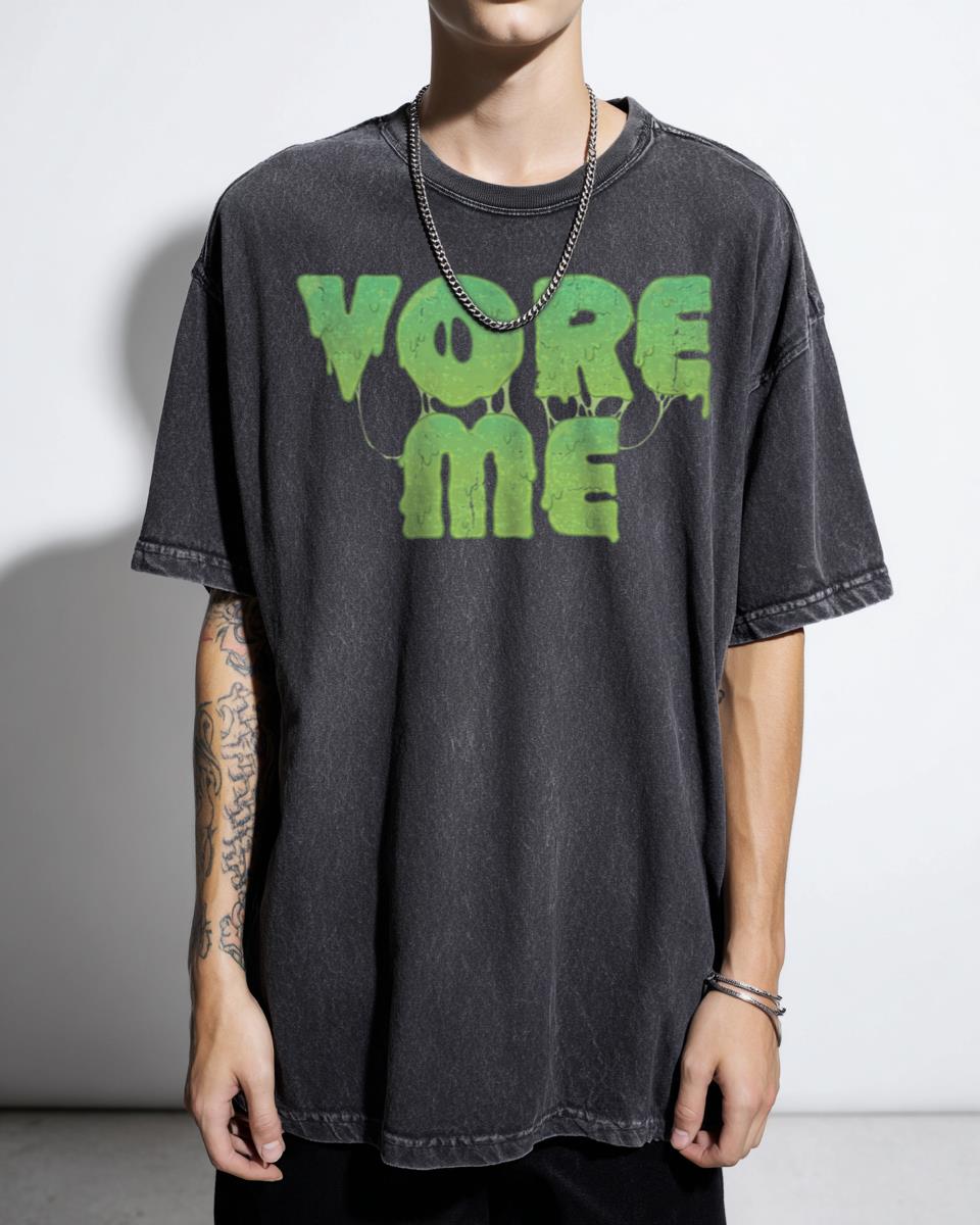 Vore Me Aesthetic Green T-Shirt - Furry Fandom Art