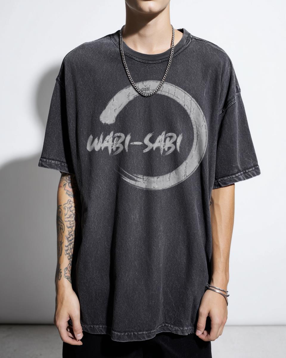 Wabi-Sabi Japanese Aesthetic Enso Circle T-Shirt - Imperfection Beauty Art