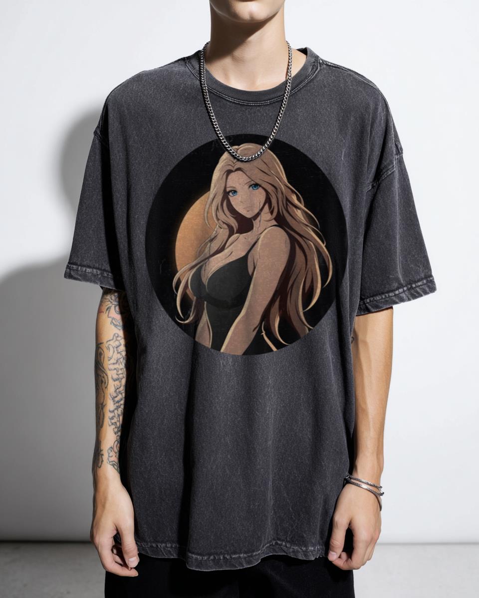 Waifu Anime Girl Graphic T-Shirt - Japanese Manga Style Aesthetic Women's