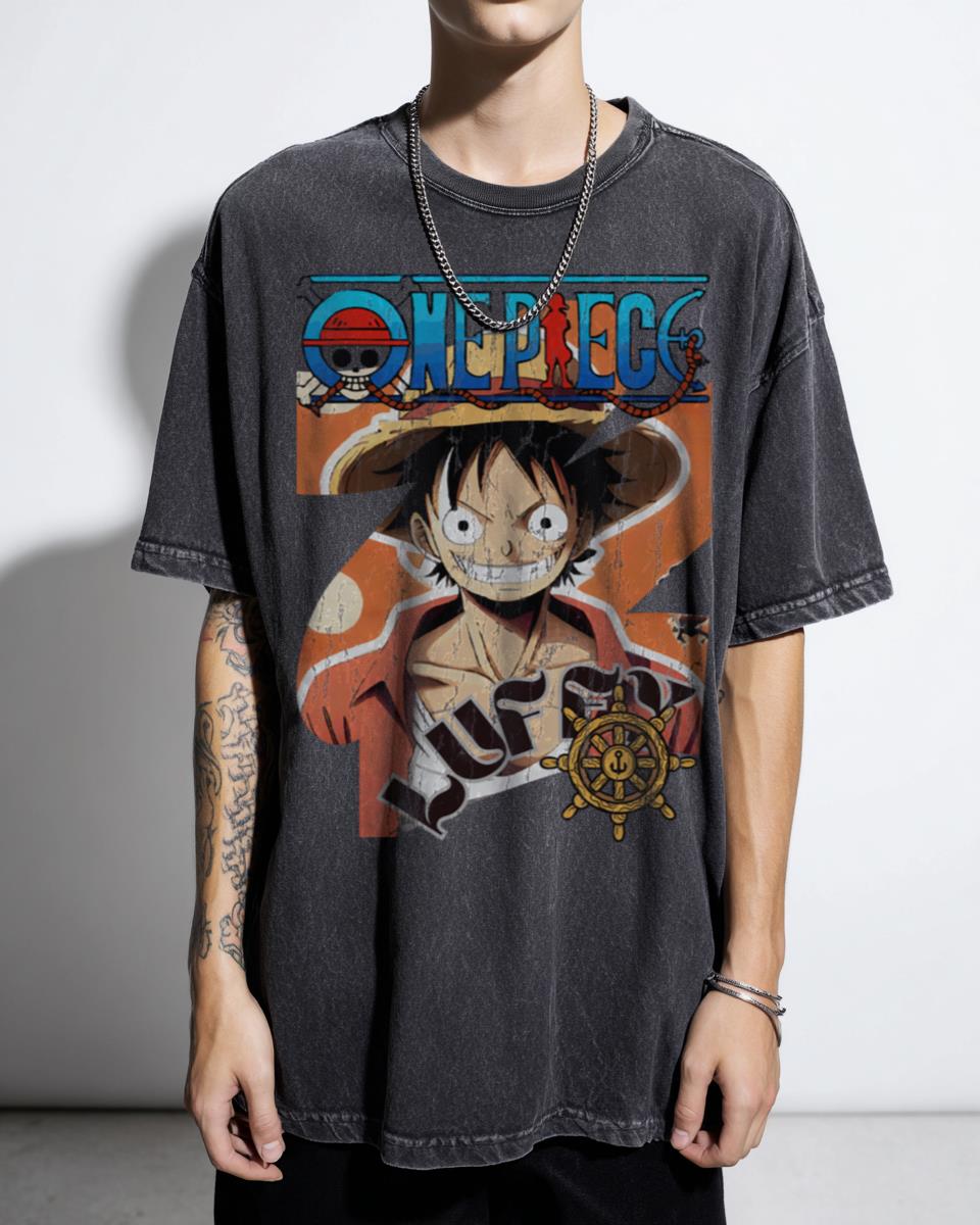 Wanted Monkey D. Luffy Poster Anime T-Shirt - One Piece Manga Fan Apparel