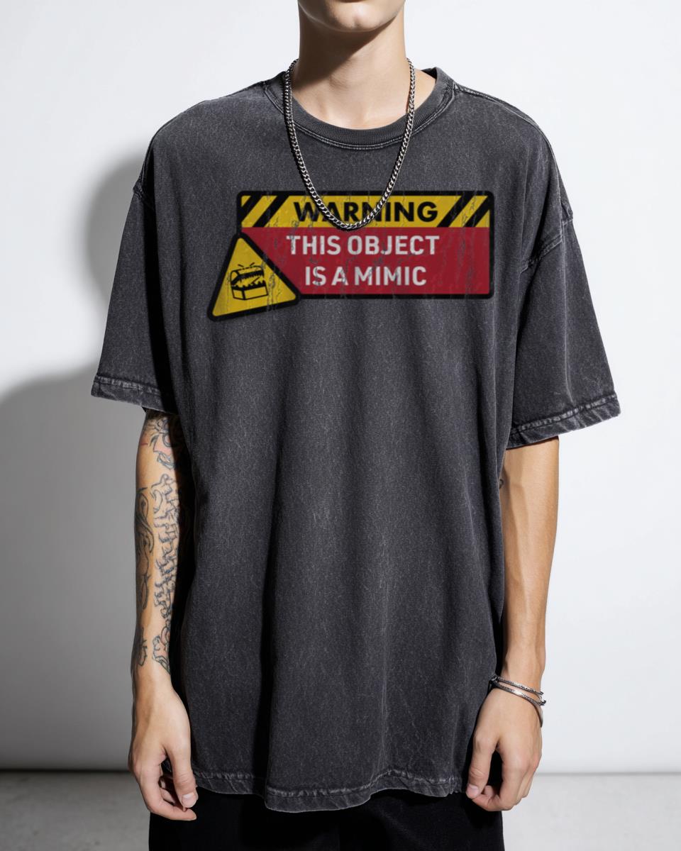 Warning This Object is a Mimic D&D T-Shirt - Funny Dungeons & Dragons RPG Gaming Tee