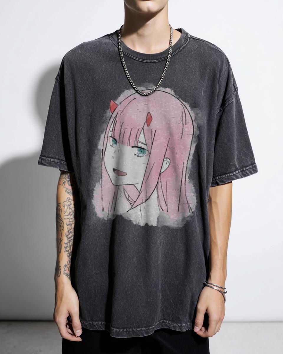 Watercolor Devil Girl Anime T-Shirt - Manga Style Otaku Fan Art Unisex