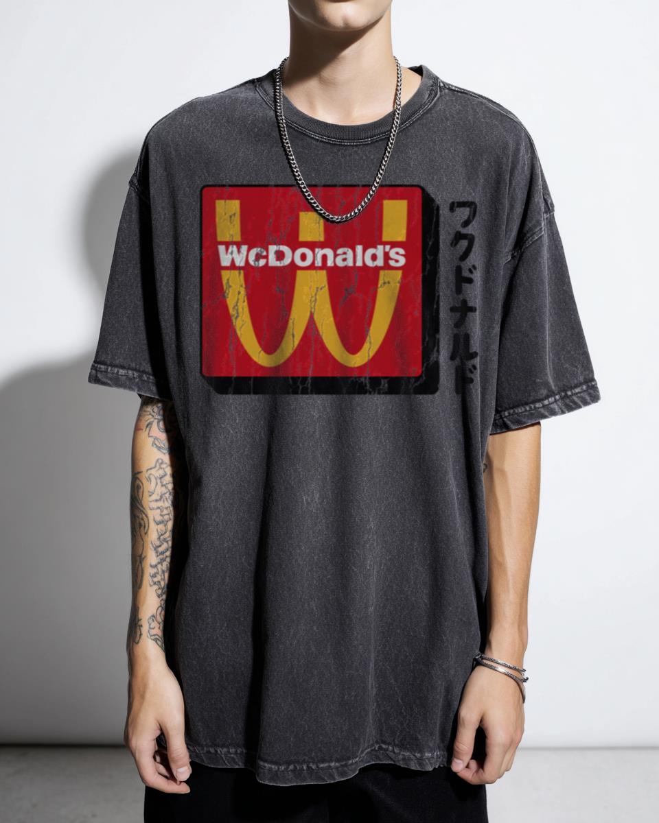 WcDonald's Anime Fast Food Logo T-Shirt - Japanese Manga Culture Parody Fan Gift