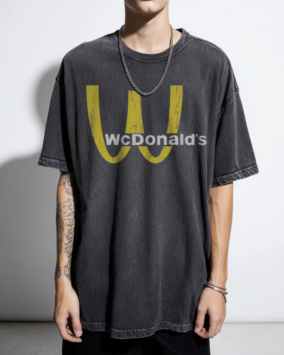 WcDonalds Anime Fast Food Meme Acidwash T-Shirt