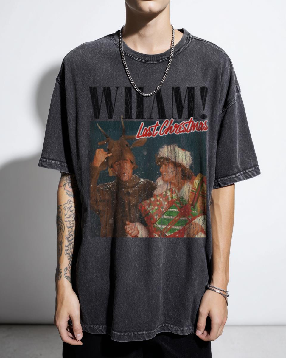 Wham! Last Christmas Album Cover T-Shirt | Vintage 80s Pop Tee