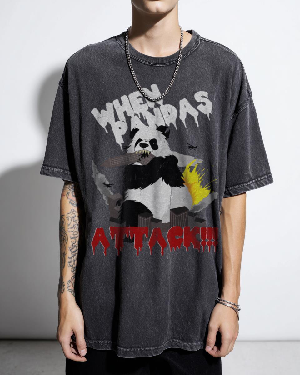 When Pandas Attack! Urban Kaiju T-Shirt - Giant Monster City Destruction Unisex