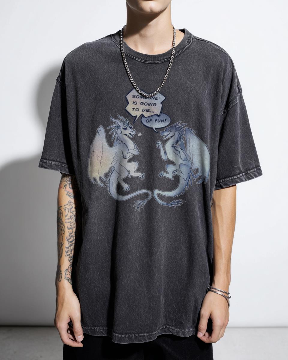 Wings of Fire Snowfall Lynx IceWing Dragon Fan Art Tee